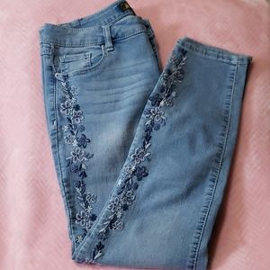 Catherine Malandrino floral embroidered jeans